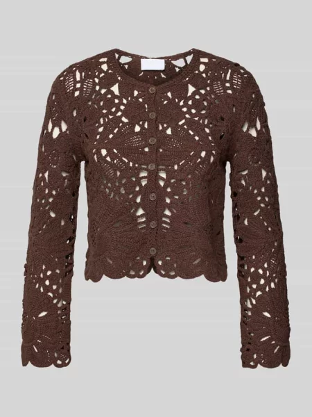Kardigan z szydełkowej koronki z okrągłym dekoltem Jake*s Collection