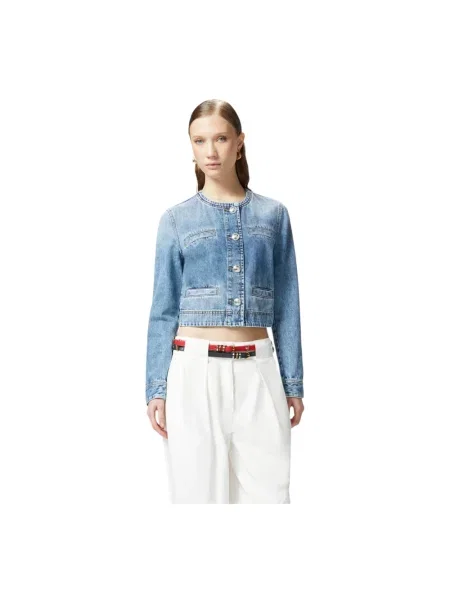 Kurtka jeansowa Pinko niebieska