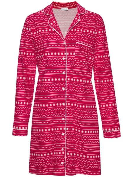 LASCANA Spalna srajca rdeča bela