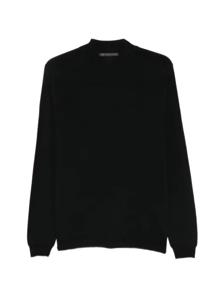Pulover Low Brand cu decolteu rotund negru