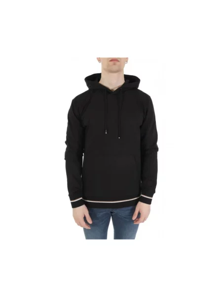 Bluza z kapturem Boss z kapturem z nadrukiem czarna