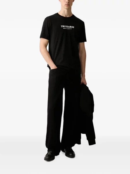Scurt tricou Trussardi cu imagine negru
