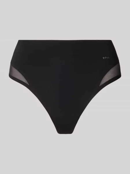 Stringi z detalem z logo Boss czarne