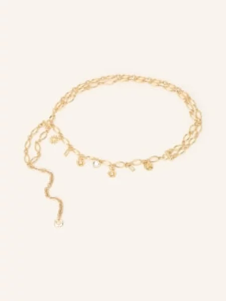 Maje Pasek Z Kamieniami Ozdobnymi gold biały