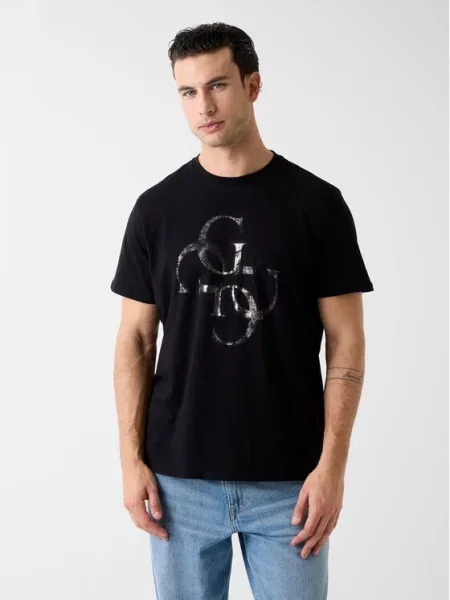 Guess T-Shirt μαύρο