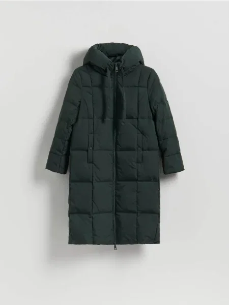 Reserved Geacă matlasată cu puf albastru-verzui albastru