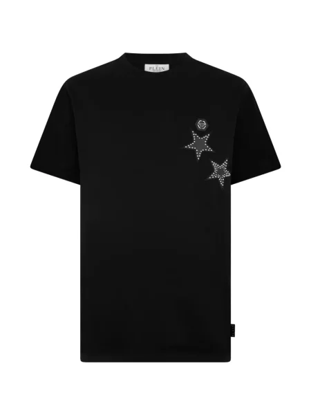 Tricou Philipp Plein cu decolteu rotund cu tepi negru