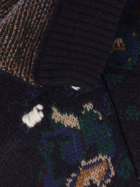 Pulover Sacai de lână cu volane negru