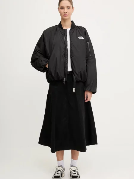 The North Face kurtka bomber Choqa zimowa oversize czarny