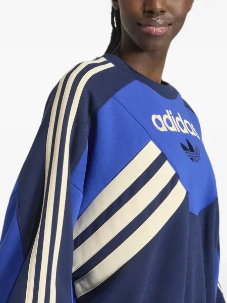 Pantaloni Adidas cu broderie plasă albastru