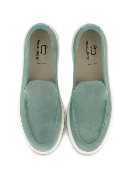 Chiloți Woolrich din piele de căprioară slip-on verde