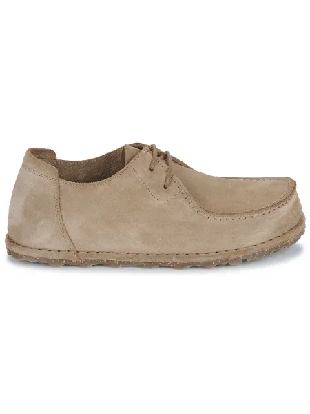 Topánky BIRKENSTOCK Utti Lace Suede Leather Regular sivá taupe béžová