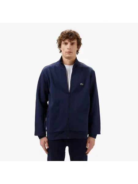 Lacoste Bluza Z Zamkiem Regular Fit granatowa
