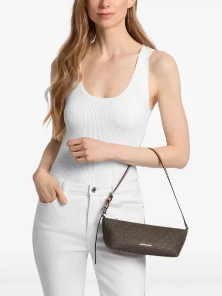 Geantă Michael Kors cu autograf maro