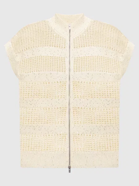 Жилет з паєтками Peserico жовтий