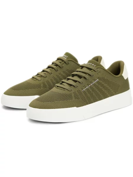 Tommy Hilfiger Sneakers Th Court Knit verde