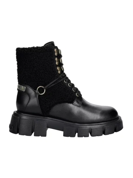 Botki Love Moschino skórzane czarne