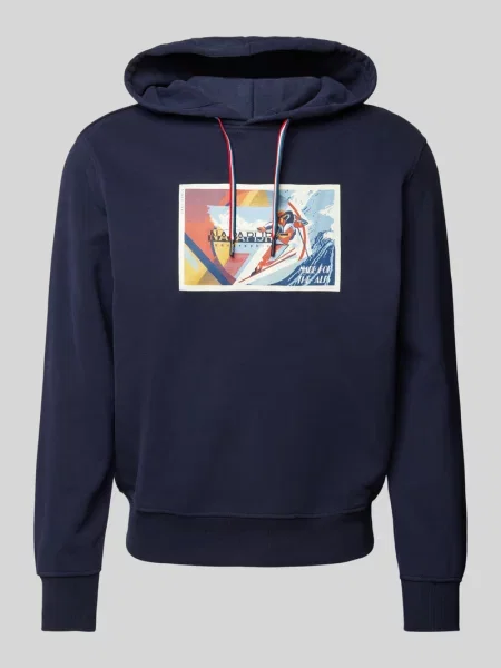Bluza Napapijri B-Portalet Hooded blu marine niebieska