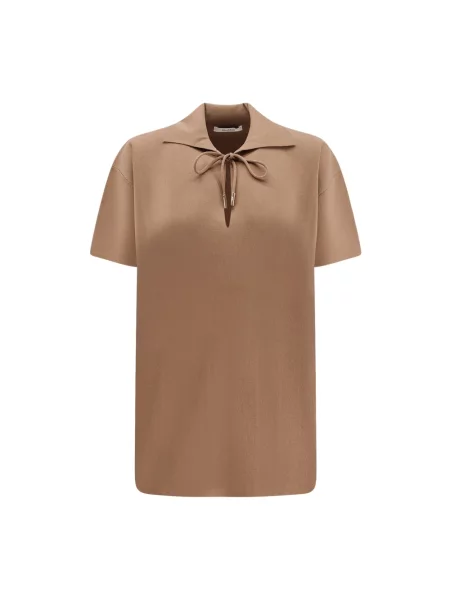 Koszulka polo Max Mara brązowa