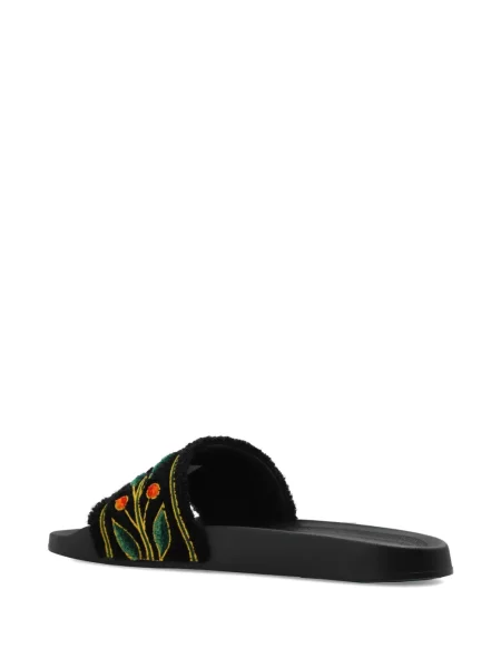 Papuci Casablanca cu broderie negru