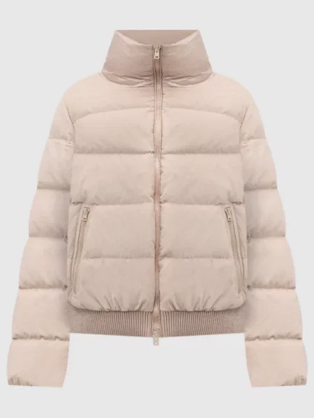 Вельветова пухова куртка Herno бежева