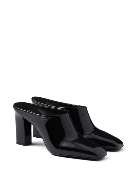 Papuci tip mules Prada din piele negru