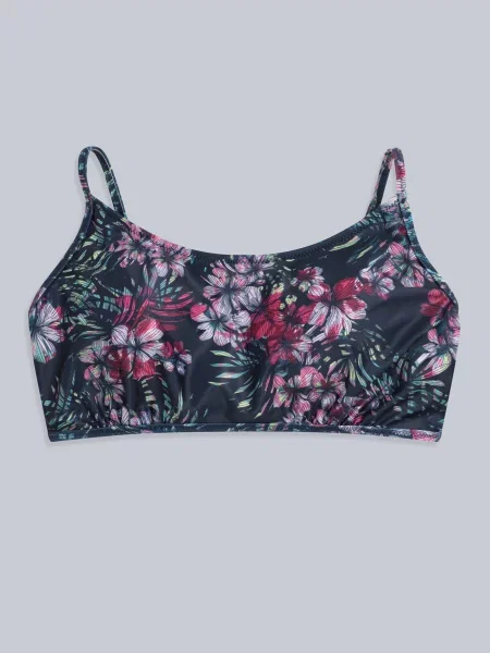 Atlantic bikini z nadrukiem i wiązaniem z tyłu Navy