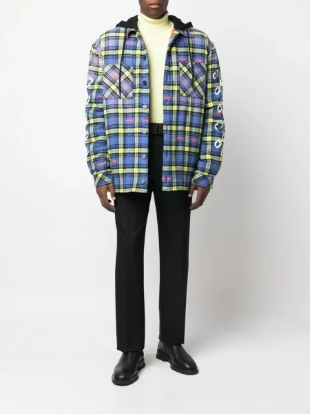 Kurtka Off-white w kratkę biała