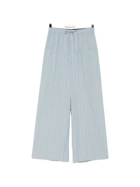 Pantaloni Marina Yee cu dungi cu cordon albastru