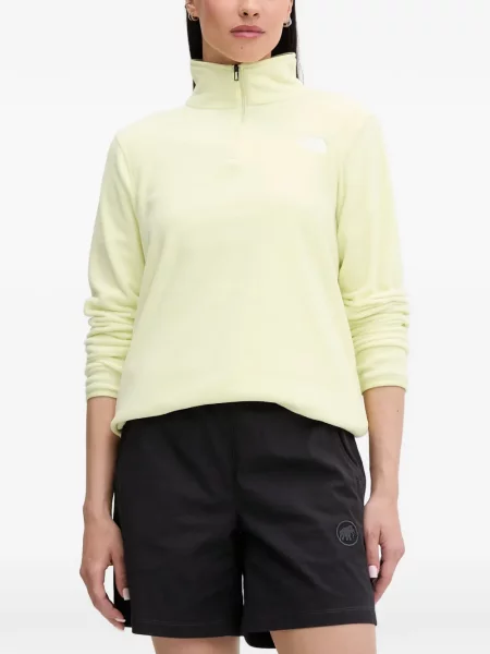Hanorac din fleece The North Face din fleece galben