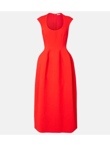 Sukienka midi Fforme do kolan garniturowa czerwona