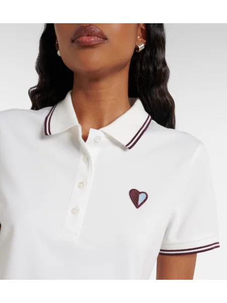 Tricou polo Tory Burch alb