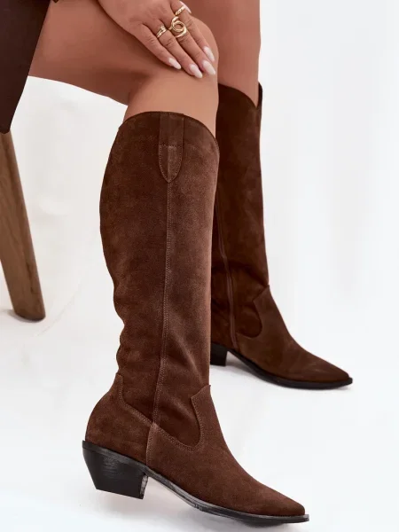 Škornji Zazoo iz semiša črna