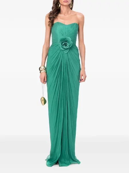 Rochie maxi Ana Radu cu model floral verde