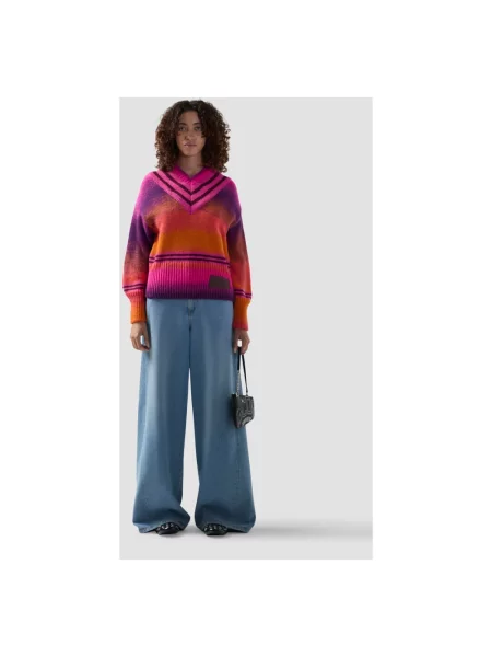 Sweter Gcds wełniany różowy