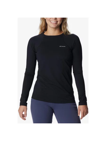 Ciemnoczarna koszulka Columbia Midweight Stretch Top z długim rękawem XS czarna