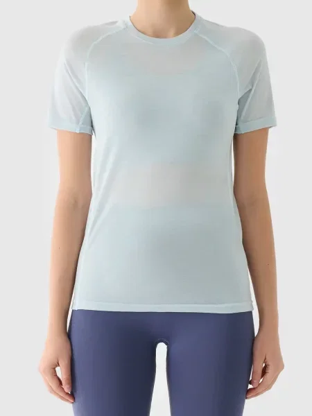 4F t-shirt sportowy koszulka z wełną merino L niebieskie