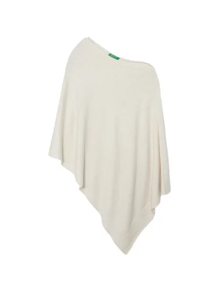 Pulover Benetton tricotate asimetric alb