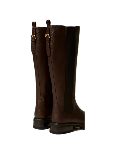 Botine Twinset din piele maro