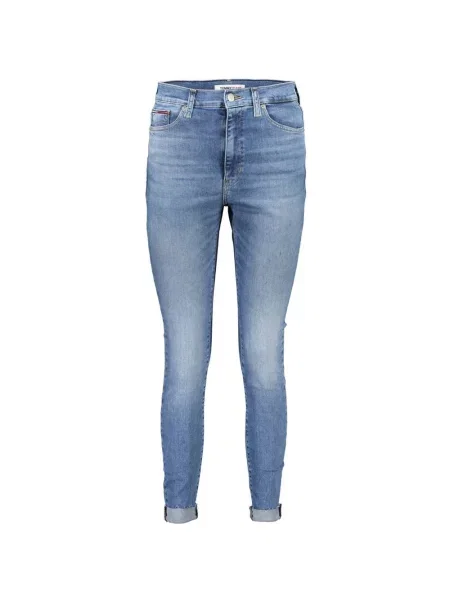 Jeansy skinny Tommy Jeans z wysoką talią niebieskie