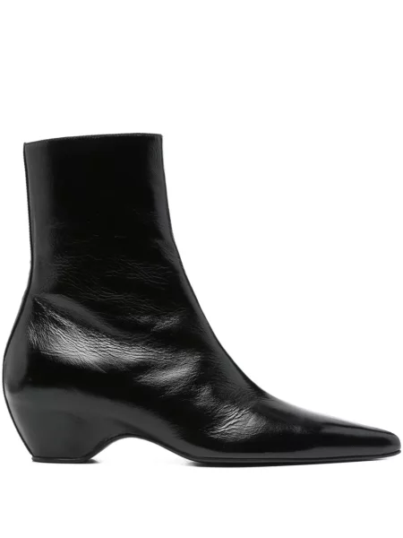 Cizme scurte Khaite din piele negru