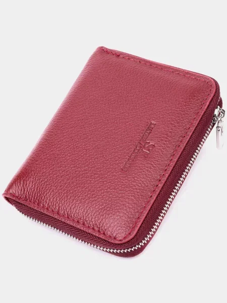 Кожаный кошелек St Leather Accessories бордовый