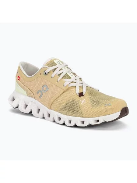 Buty do biegania On Running Cloud X 3 savannah/frost beżowe