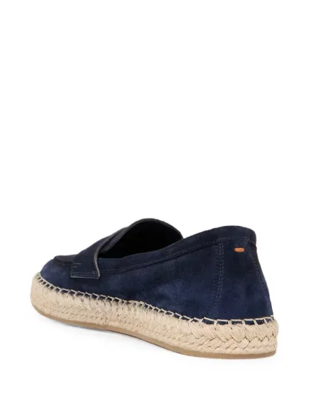 Szarvasbőr slip on espadrilles Santoni kék