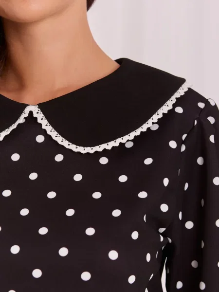 Bluză Italy Moda cu buline negru