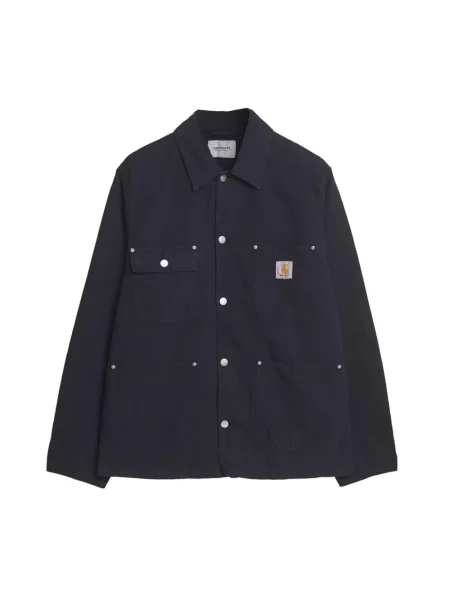 Carhartt Wip Kurtki Mężczyzna L Granatowa Kurtka Robocza Nowoczesny Styl niebieski