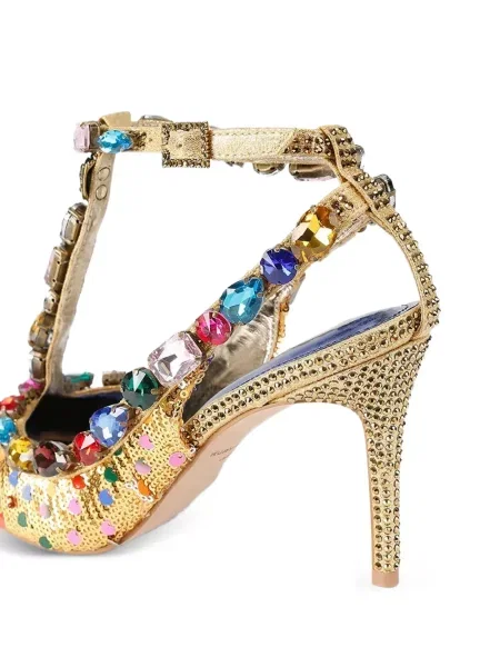 Bateliai Kurt Geiger London su blizgučiais auksinė