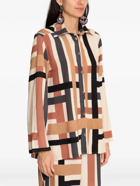 Cămașă Amir Slama cu imagine cu imprimeu geometric