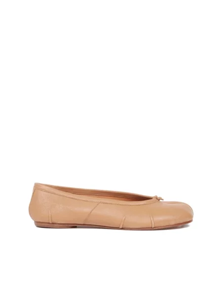 Balerinki Maison Margiela skórzane brązowe