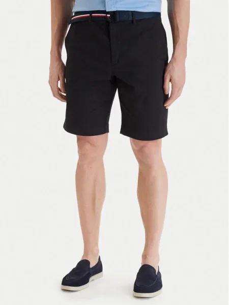 Tommy Hilfiger Szövet rövidnadrág Denton fekete